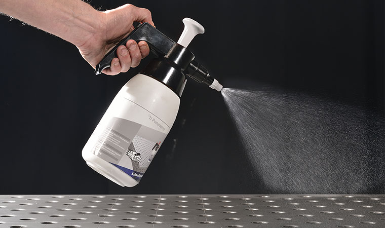 Pump bottle without worktable system protective spray