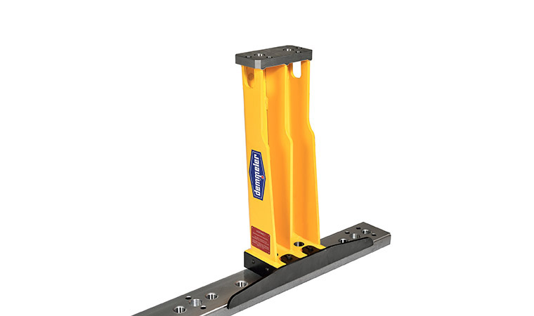 Verschiebefuß D28 mit Rollen 400 x 400 mm