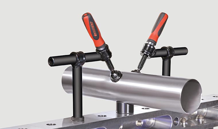Variable screw clamp 45° with spindle