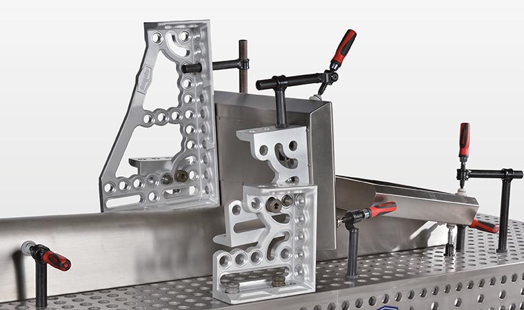 PROFIPremiumLINE Clamping and locating angle aluminium-titanium 600