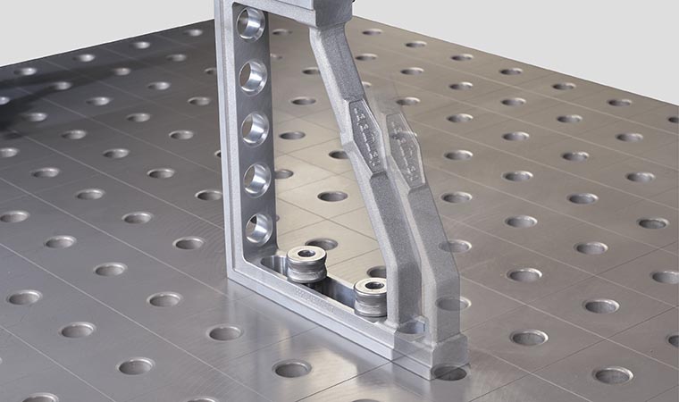 PROFIPremiumLINE Clamping and locating angle 300x250 aluminium-titanium