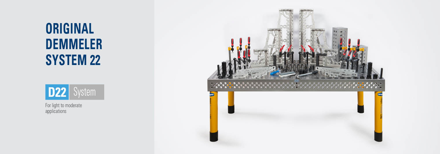 Original 3D clamping systems Demmeler Maschinenbau welding table